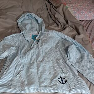 ROYCE New York Blue Boxy Oversized Hoodie